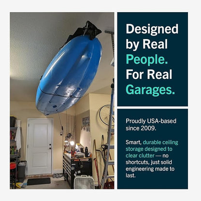 StoreYourBoard Kayak and Canoe Ceiling Hoist – Overhead Garage Storage Rack - Image 6