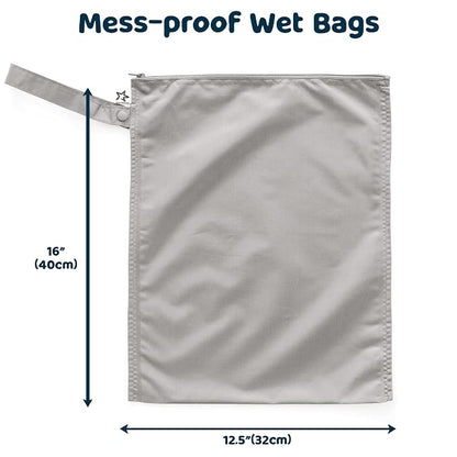 Tiny Twinkle Mess Proof Wet Bags | 2-Pack Reusable Waterproof Wet Bags - Image 2