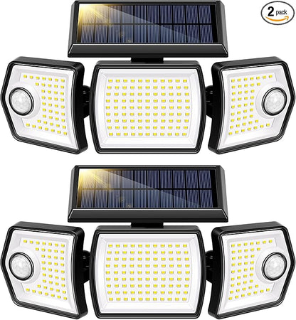VIVOHOME Linkable Solar Lights Outdoor Waterproof, Dual Roating Motion Sensor by VIVOHOME