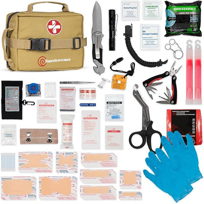 Surviveware 119 Pcs Comprehensive Premium Survival First Aid Kit by Surviveware