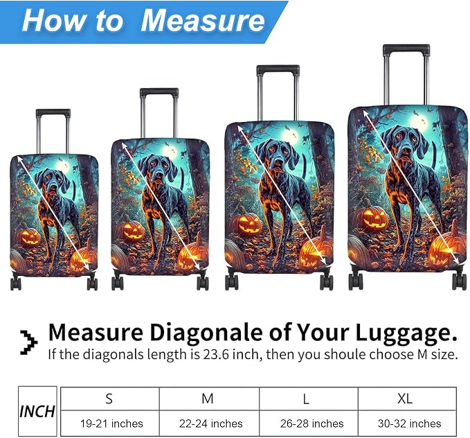 Luggage Cover Protector for 22-24 Inch Suitcases, TSA Approved Elastic Travel - Image 2