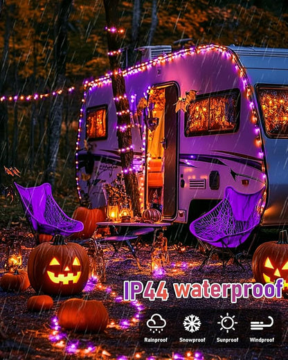 JMEXSUSS 2 Pack Solar Halloween Lights Outdoor Waterproof, Total 66FT 200 LED - Image 2