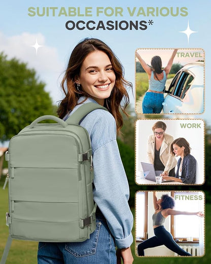 coofay Large Travel Backpack For Women Men Airline Approved Carry On Backpack - Image 8