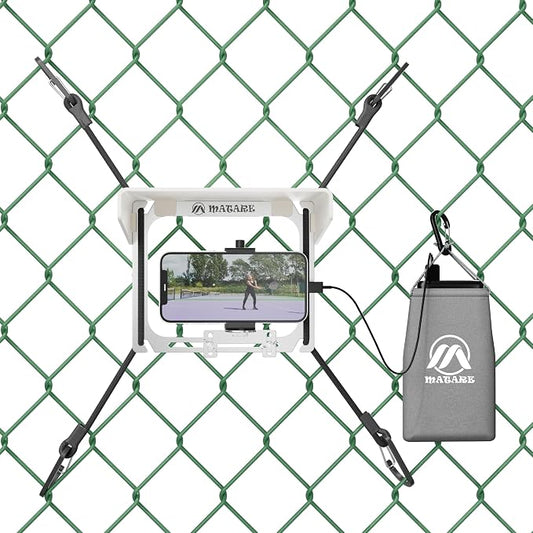 Cell Phone Fence Mount with Shade, Mounting Kit Works with iPhone, Mevo Start by Matare