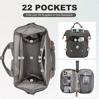 LOVEVOOK Laptop Backpack for Women Work Travel Commuter Backpack Business - Image 8