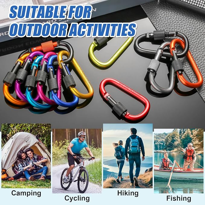 Cridoz Locking Carabiner D Ring Clips - Image 5