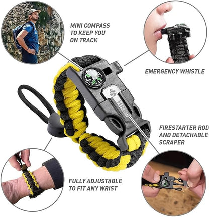 HR8 Paracord Survival Bracelet – Adjustable Paracord Bracelets, Hunting Gear - Image 4