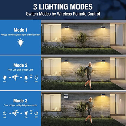 Peasur Solar Lights Outdoor Motion Sensor Waterproof, 3 Modes Security Wall - Image 2