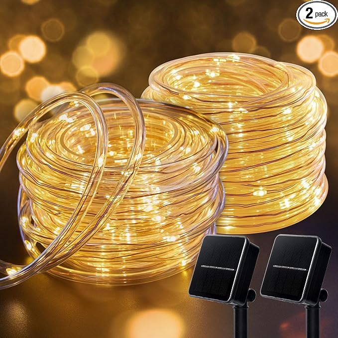 Brightown Solar String Lights Outdoor 2 Pack 72 Feet 200 LED Waterproof Solar by Brightown