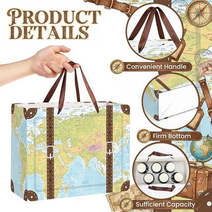 Vintage Suitcase Gift Bag Travel Birthday Wrapping Paper Bag - Image 7