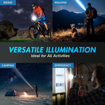 WdtPro LED Flashlight High Lumens SR2000 Pro, 4 Pack Brighter Tactical - Image 6