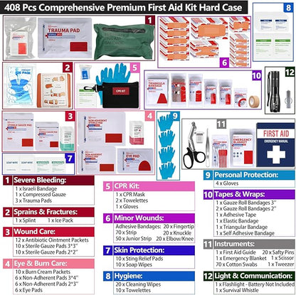 Large First Aid Kit for Business- Plastic Wall Mounted First Aid Box, Hard Case - Image 3