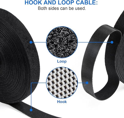OneLeaf Fastening Cable Management Roll, 43ft x 3/4inch Cut to Length Straps - Image 5