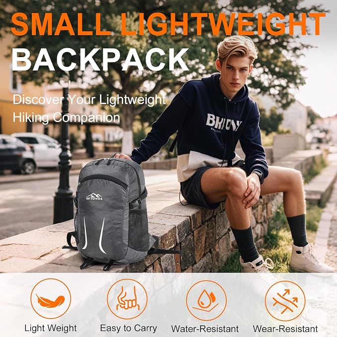 Small Hiking Backpack 35L Travel Lightweight Hiking Packable Daypack - Image 2