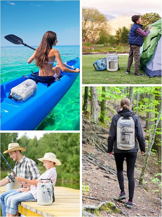 HEETA Dry Bag Waterproof for Women Men, 5L/10L/20L/30L/40L Roll Top Lightweight - Image 6