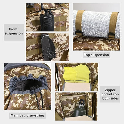 100L Camping Hiking Backpack, Molle military Tactical rucksack backpack - Image 8