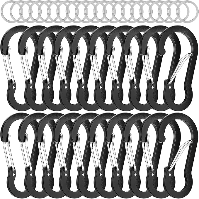 sprookber 2" Small Carabiner Clip, D Ring Caribeener, Spring Snap Hook by Sprookber