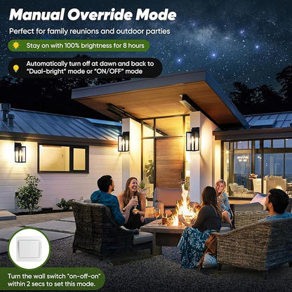 BesLowe Upgraded Motion Sensor Outdoor Wall Light, 13” Dusk to Dawn Porch Light - Image 4
