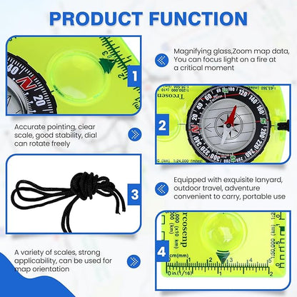 Orienteering Compass, Hiking Survival Compas, Compasses Kids - Image 3