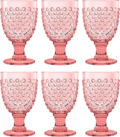 Hobnail Acrylic Wine Glass by AbodeHomewares-TheDesignDestinationforTabletopDrinkwareKitchenandPet