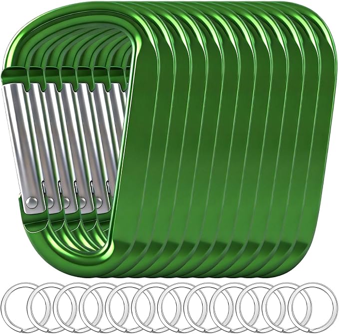 12PCS Carabiner Keychain Clip by Oupengsky