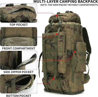 Hiking Backpack for Men 70L/100L Camping Backpack Military Rucksack Molle 3 - Image 3