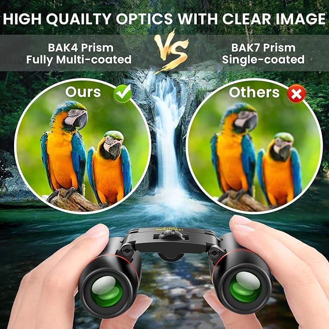 POLDR 12X25 Small Pocket Binoculars Compact Adults, Mini Kids Binoculars Boys - Image 5