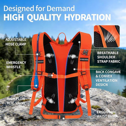 KABAQOO Hydration Backpack, 18L Multipurpose Hiking Backpack - Image 4