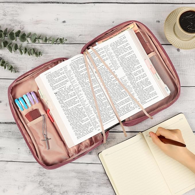 FINDCOZY Bible Cover for Women, Durable Carrying Book Case Church Bag for - Image 5