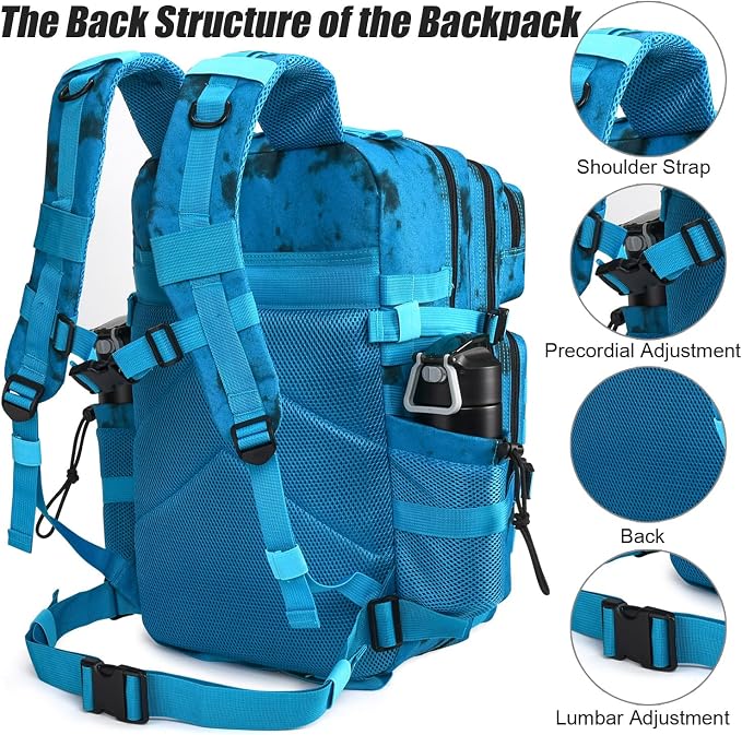 45L Tactical Backpack for Men Women, Military Assault Pack - Image 6