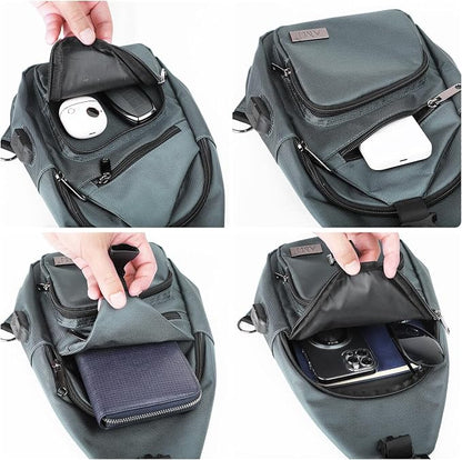 AMJ Crossbody Sling Bag Men Women, Casual Shoulder Backpack, Chest Daypack - Image 5