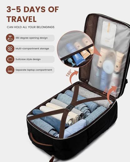 LOVEVOOK Rolling Backpack for Women, 50L Travel Backpack - Image 2