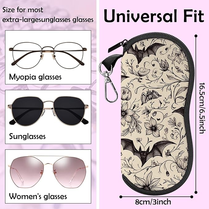 Glasses Case Sunglasses Eyeglass Soft Case Zipper Light Neoprene Pouch - Image 2