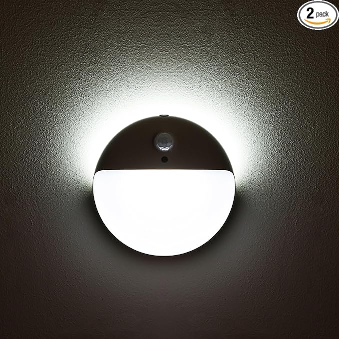 YUNLEX 2 Pack Battery Night Light, Toilet Lights, 2.6" Small Motion Senor Light by YUNLEX