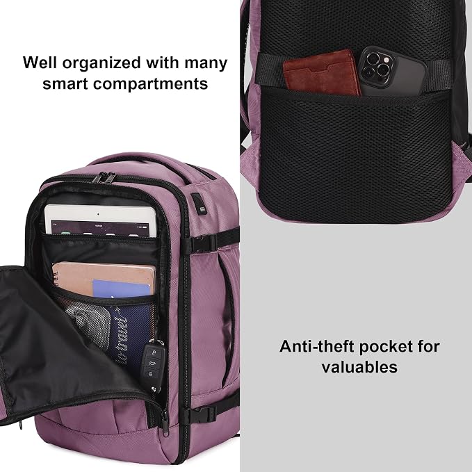 ECOHUB Travel Backpack 18x14x8 Spirit Airlines Personal Item Bag Carry On - Image 6