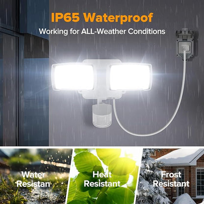 LUTEC 21W White Plug in Motion Sensor Light Outdoor, Flood Lights Outdoor - Image 4