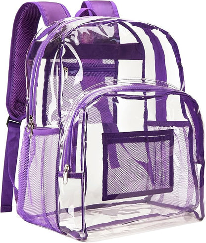 Vorspack Clear Backpack Heavy Duty PVC Transparent Backpack Extra Large Clear by Vorspack
