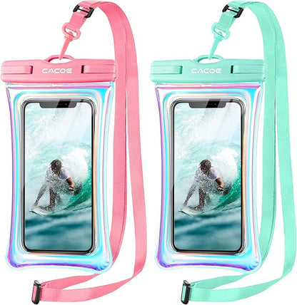 CACOE Universal Waterproof Phone case 2 Pcs-Up to 7.0", Phone Pouch by CACOE