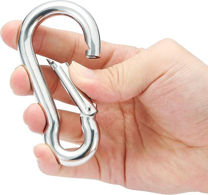 sprookber 316 Stainless Steel Carabiner Clip, Marine Grade Heavy Duty Spring - Image 3