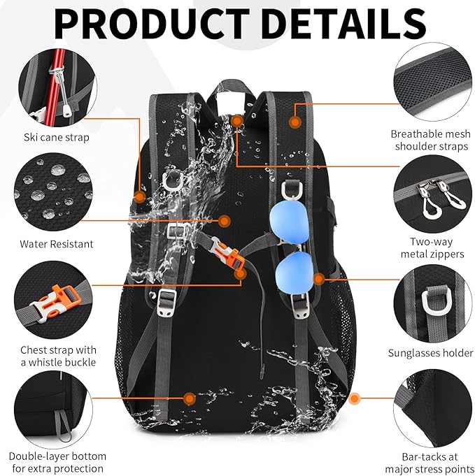 45L Lightweight Packable Backpack – Durable Foldable Daypack - Image 3