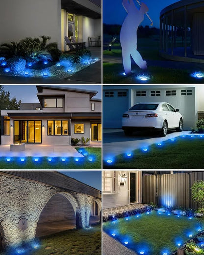 btfarm 16 Pack Solar Lights Outdoor, 8 LED Solar Ground Lights IP65 Waterproof - Image 7