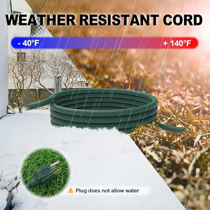 EP 2 Pack 10 Ft Outdoor Extension Cord - Image 6