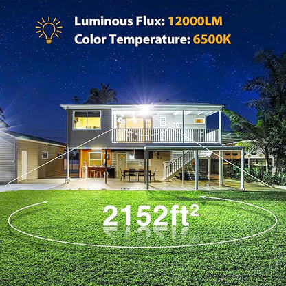 Onforu 120W Flood Lights Outdoor, 12000lm Bright LED Work Light - Image 3