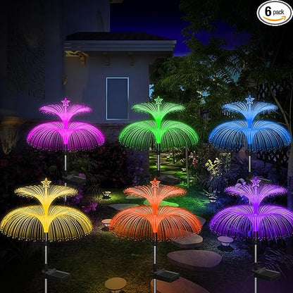 Weepong Solar Garden Lights 6 Pack New Upgraded Solar Lights Outdoor Waterproof by Weepong