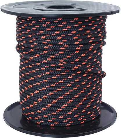 GM CLIMBING Black 3mm Accessory Cord 400LBS Double Braided Durable Pull Cord by GMCLIMBING