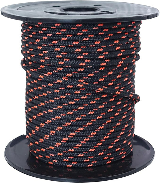 GM CLIMBING Black 3mm Accessory Cord 400LBS Double Braided Durable Pull Cord by GMCLIMBING