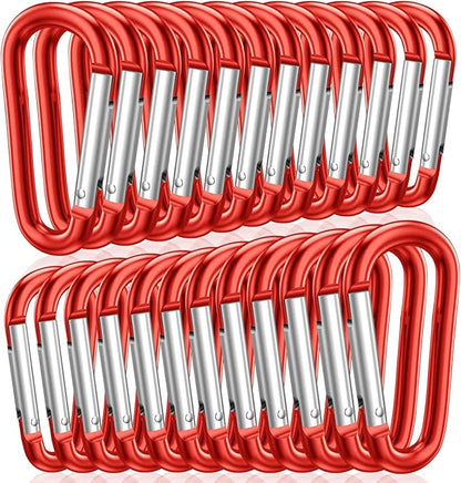 STURME 2" Aluminum D Ring Carabiners Clip D Shape Spring Loaded Gate Small by STURME