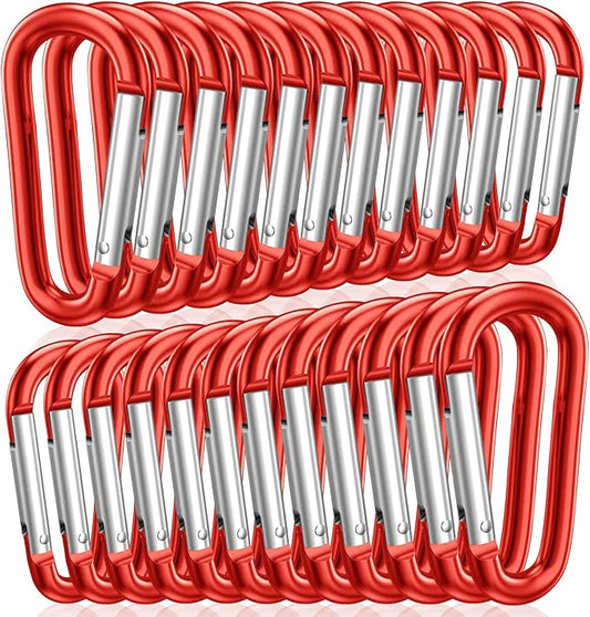 STURME 2" Aluminum D Ring Carabiners Clip D Shape Spring Loaded Gate Small by STURME
