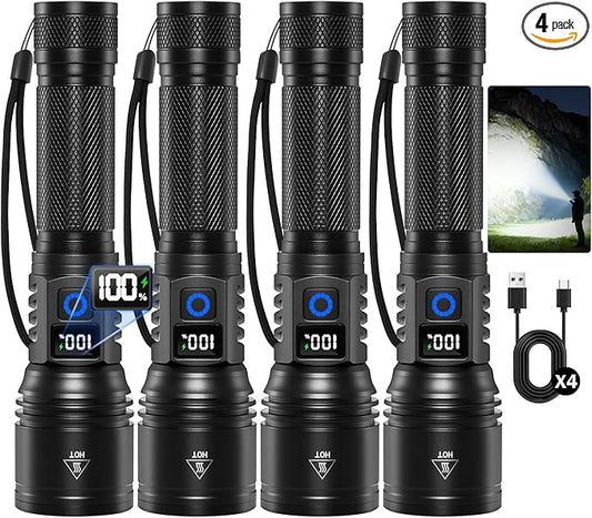 Rechargeable Flashlights High Lumens, LED Flashlight Powerful, Handheld by RuboliyLightyourwayahead