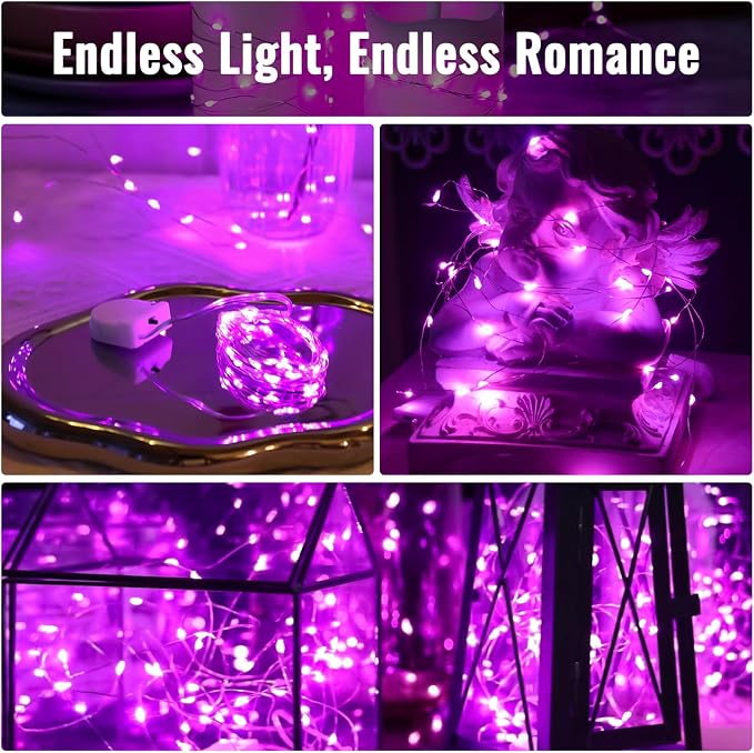 ZSJWL 30 Pack Pink Fairy Lights Battery Operated, 7Ft 20LED Mini String Light - Image 6